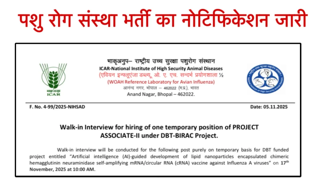 MP NIHSAD Vacancy 2025