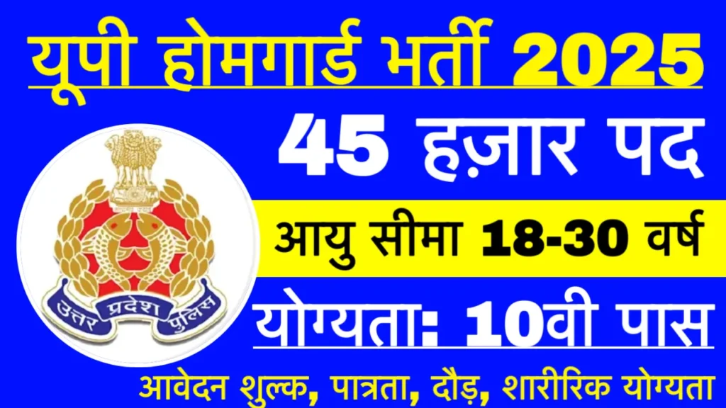 UP Police Home Guard Vacancy 2025